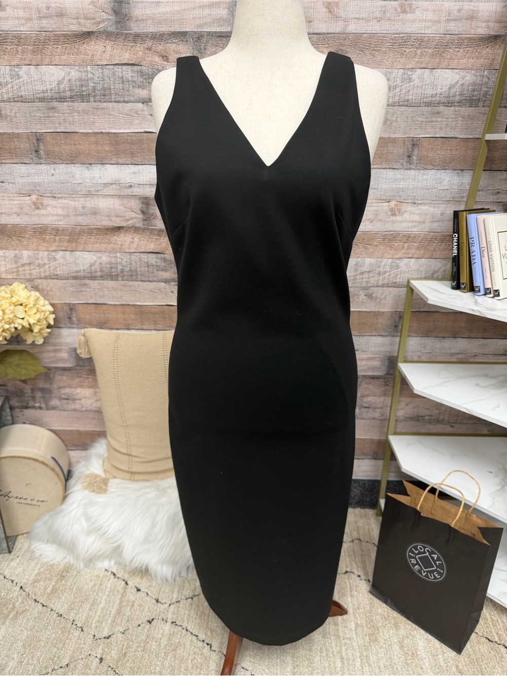 White House Black Market Black Sleeveless Dress 14